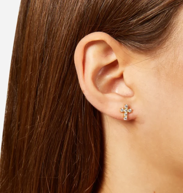 Chiara Ferragni Brand BOLD CROSS EARRINGS | Earrings