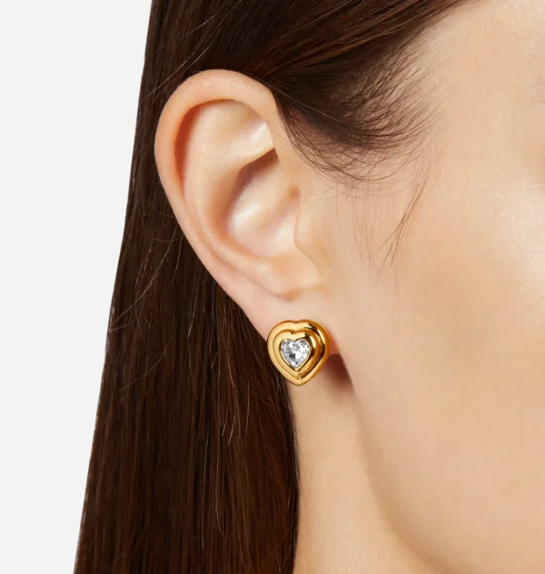 Chiara Ferragni Brand BOLD RHINESTONE LOBE EARRINGS | Earrings