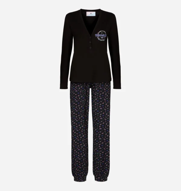 Chiara Ferragni Brand BUTTONS FLOWERS PYJAMAS | Homewear