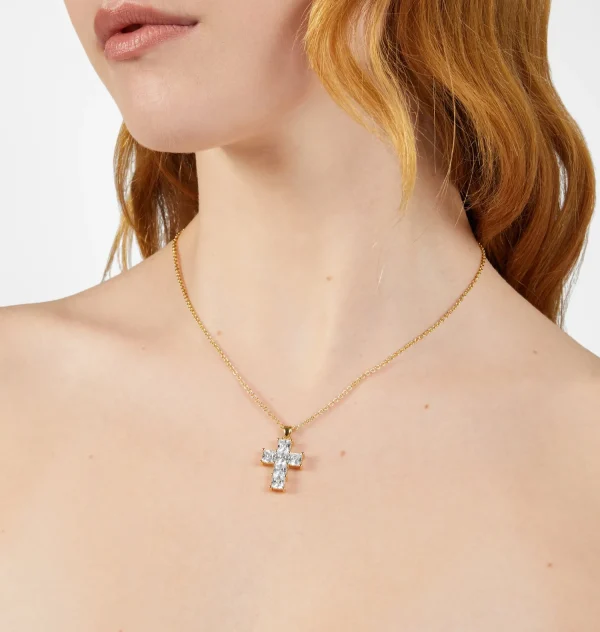 Chiara Ferragni Brand CLASSIC CROSS PENDANT NECKLACE | Necklaces