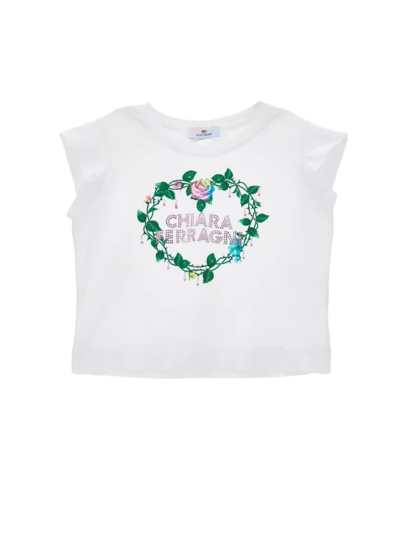 Chiara Ferragni Brand CROP T-SHIRT ROSES | Kids Kids 2-10 Years