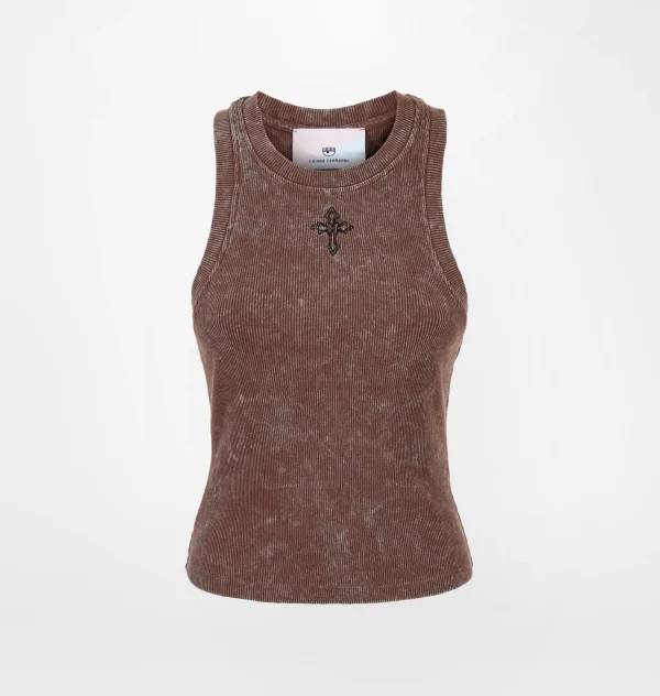 Chiara Ferragni Brand CROSS TANK TOP | Tops & T-Shirt