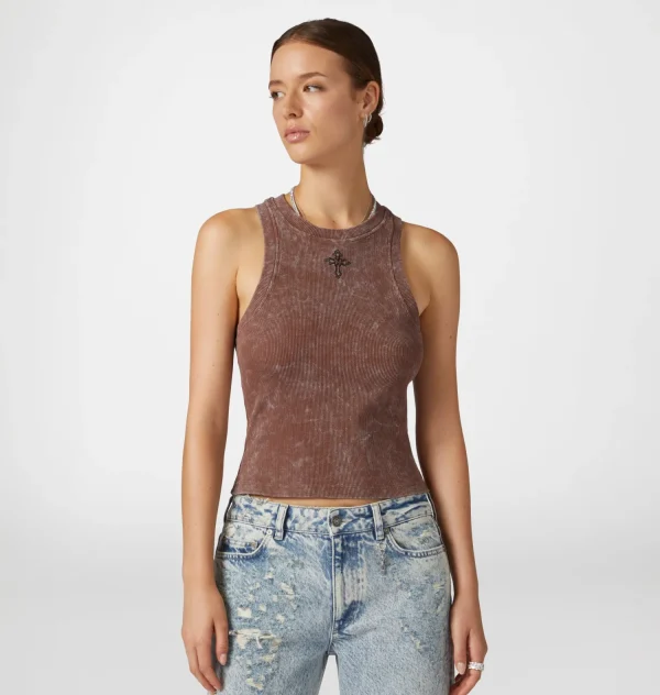 Chiara Ferragni Brand CROSS TANK TOP | Tops & T-Shirt