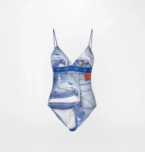 Chiara Ferragni Brand DENIM PRINT BODY | Underwear