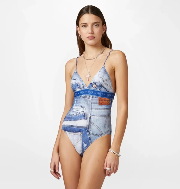 Chiara Ferragni Brand DENIM PRINT BODY | Underwear