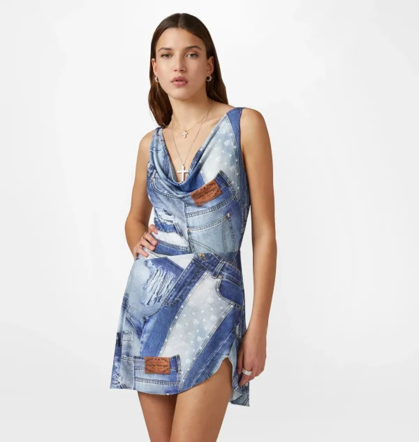 Chiara Ferragni Brand DENIM PRINT DRESS | Dresses