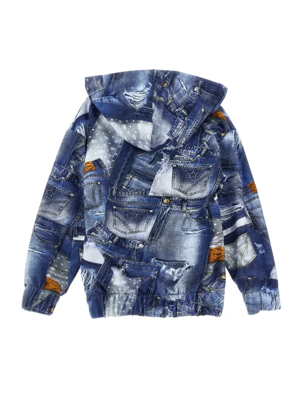 Chiara Ferragni Brand DENIM PRINT SWEATSHIRT | Kids Kids 2-10 Years
