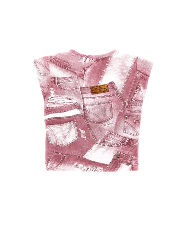Chiara Ferragni Brand DENIM PRINT T-SHIRT | Kids Kids 2-10 Years