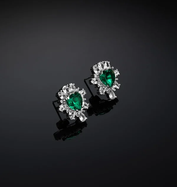 Chiara Ferragni Brand EMERALD HEART EARRINGS | Earrings