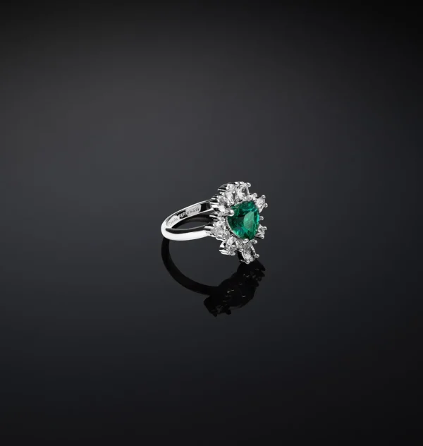 Chiara Ferragni Brand EMERALD HEART RING | Rings