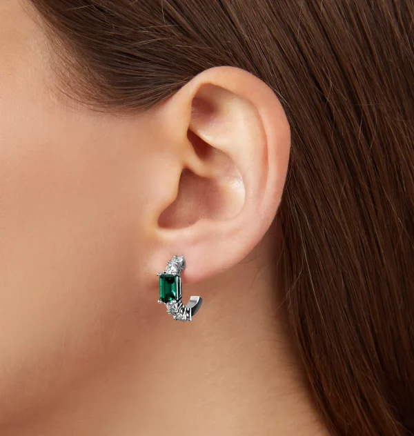 Chiara Ferragni Brand EMERALD SMALL HOOP EARRINGS | Earrings