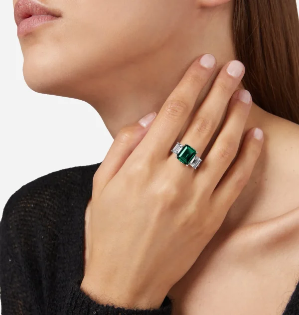 Chiara Ferragni Brand EMERALD TRILOGY RING | Rings