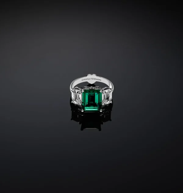 Chiara Ferragni Brand EMERALD TRILOGY RING | Rings