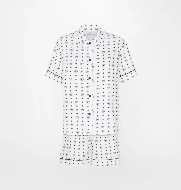 Chiara Ferragni Brand EYE STAR ALL-OVER SHORT PYJAMAS | Homewear