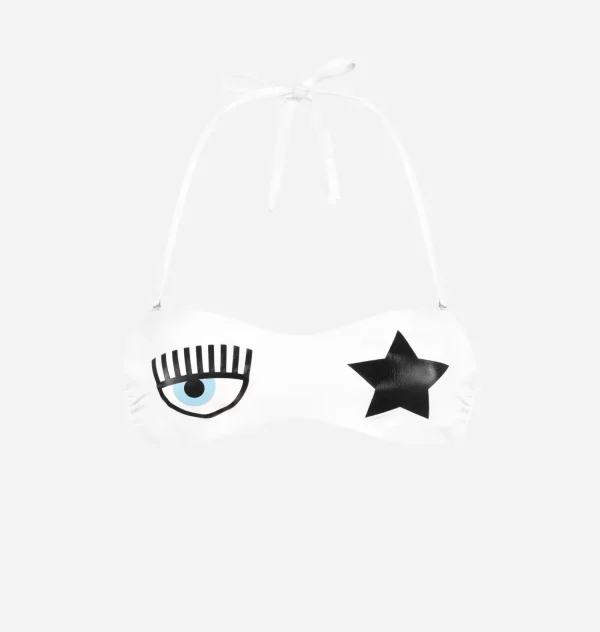 Chiara Ferragni Brand EYE STAR BANDEAU BIKINI TOP | Beachwear
