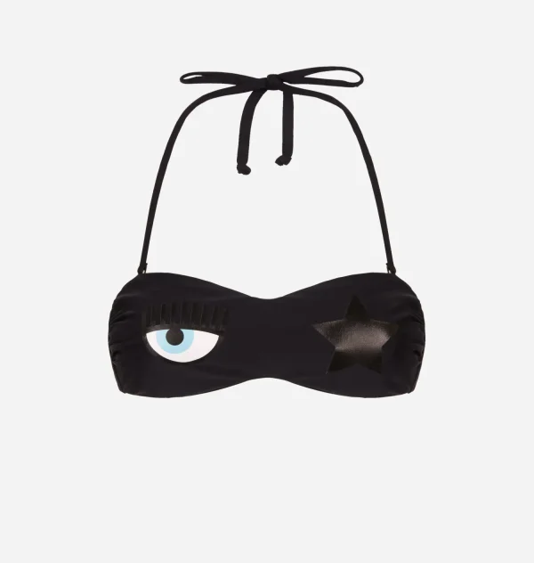 Chiara Ferragni Brand EYE STAR BANDEAU BIKINI TOP | Beachwear
