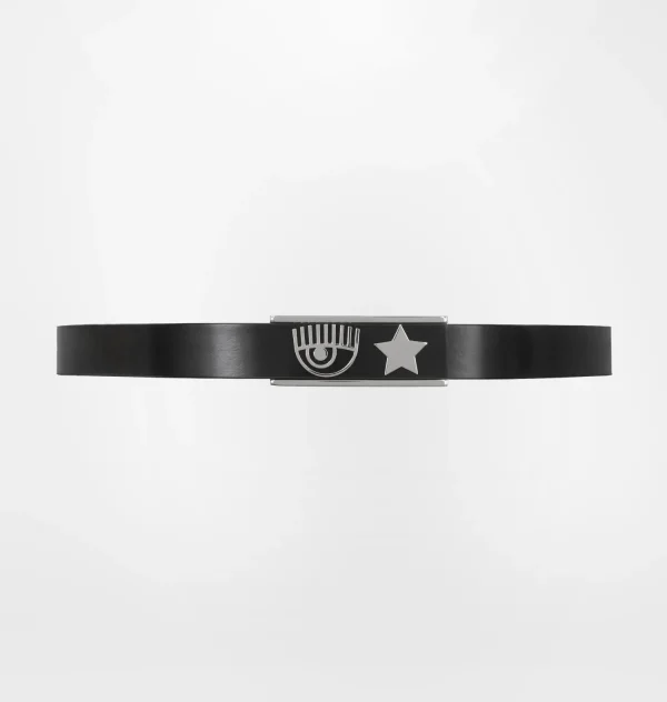 Chiara Ferragni Brand EYE STAR LEATHER BELT | Small Leather Goods