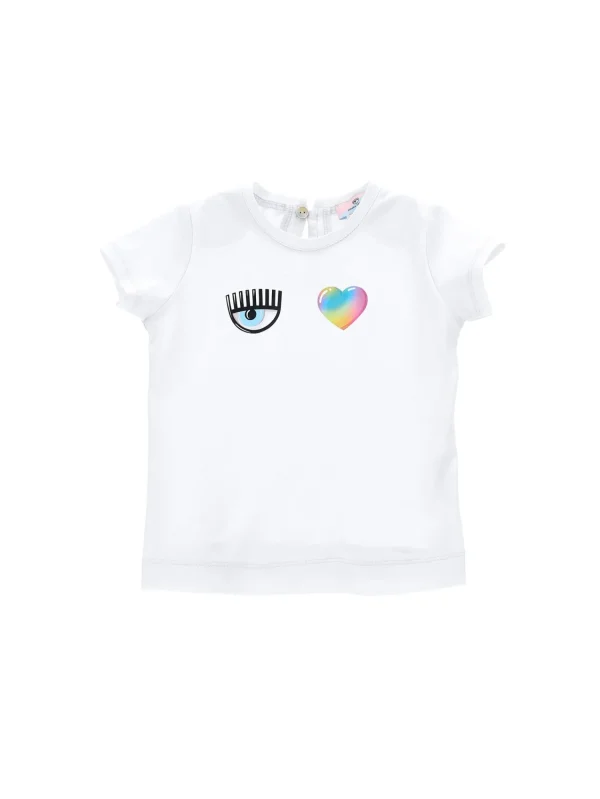 Chiara Ferragni Brand EYE STAR RAINBOW T-SHIRT | Kids New Born 0-24 Months
