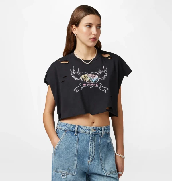 Chiara Ferragni Brand FERRAGNI PUNK CROP T-SHIRT | Tops & T-Shirt