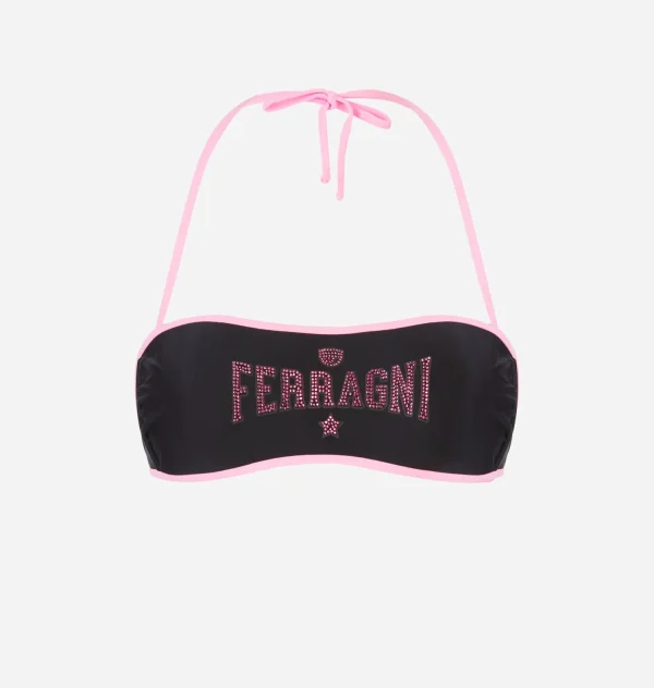 Chiara Ferragni Brand FERRAGNI STRETCH BANDEAU BIKINI TOP | Beachwear