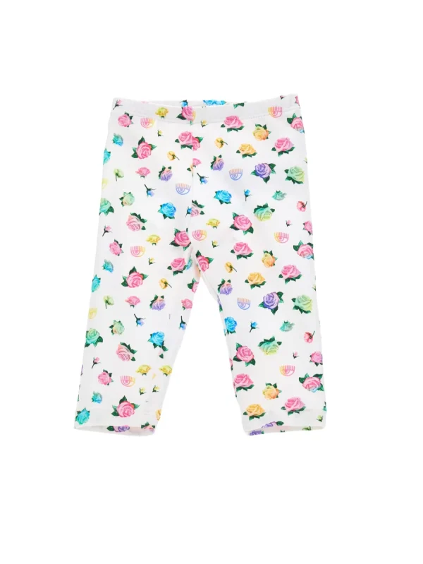 Chiara Ferragni Brand FLOWERS LEGGINGS | Kids New Born 0-24 Months