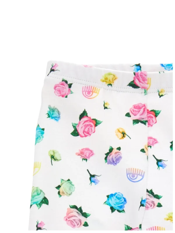 Chiara Ferragni Brand FLOWERS LEGGINGS | Kids New Born 0-24 Months