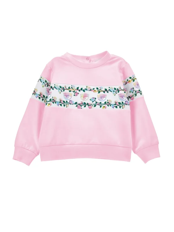 Chiara Ferragni Brand FLOWERS SWEATSHIRT | Kids New Born 0-24 Months
