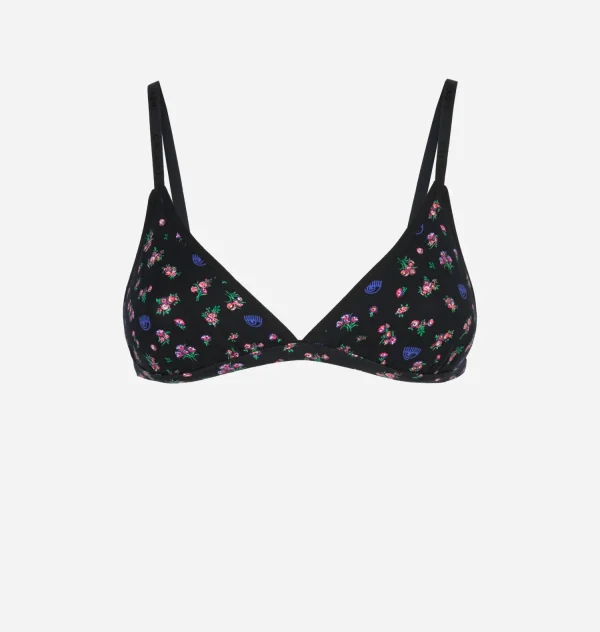 Chiara Ferragni Brand FLOWERS TRIANGLE BRA | Underwear