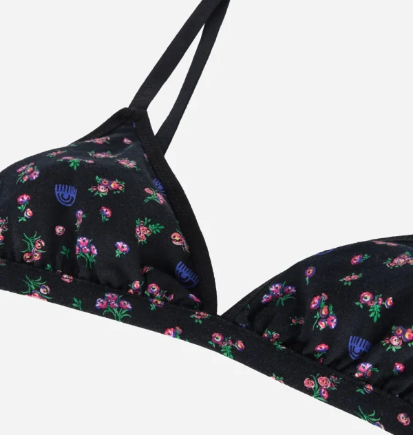 Chiara Ferragni Brand FLOWERS TRIANGLE BRA | Underwear
