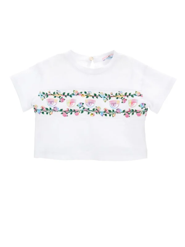 Chiara Ferragni Brand FLOWERS T-SHIRT | Kids New Born 0-24 Months