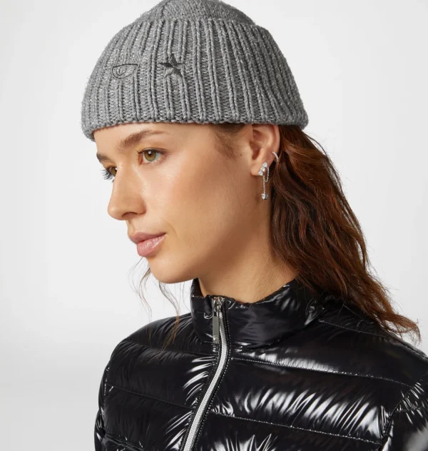 Chiara Ferragni Brand GLITTER EYE STAR BEANIE | Caps