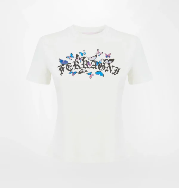 Chiara Ferragni Brand GOTHIC BUTTERFLIES T-SHIRT | Tops & T-Shirt