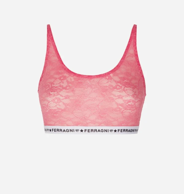 Chiara Ferragni Brand LACE LOGOMANIA TOP | Underwear