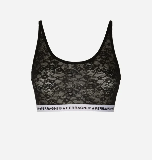 Chiara Ferragni Brand LACE LOGOMANIA TOP | Underwear
