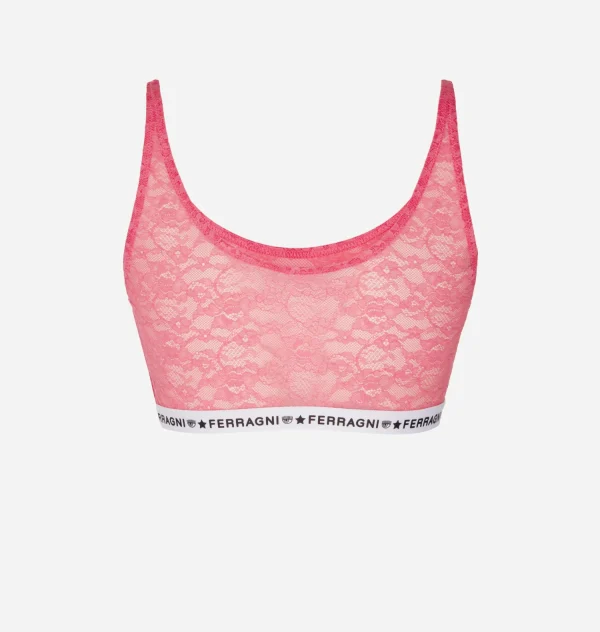 Chiara Ferragni Brand LACE LOGOMANIA TOP | Underwear