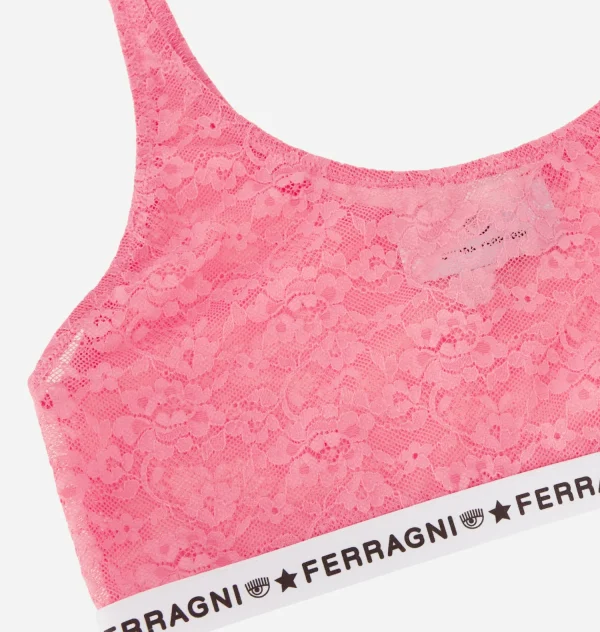 Chiara Ferragni Brand LACE LOGOMANIA TOP | Underwear