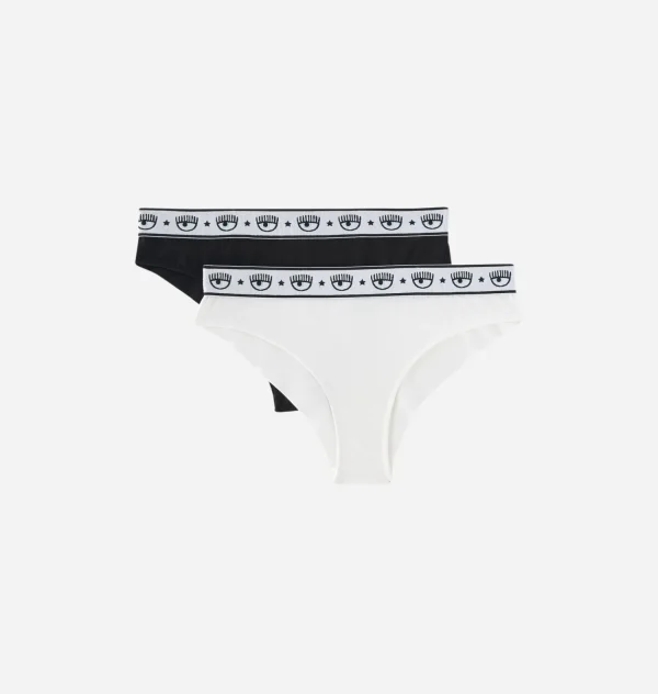 Chiara Ferragni Brand LOGOMANIA BI-PACK BRAZILIAN BRIEF | Underwear