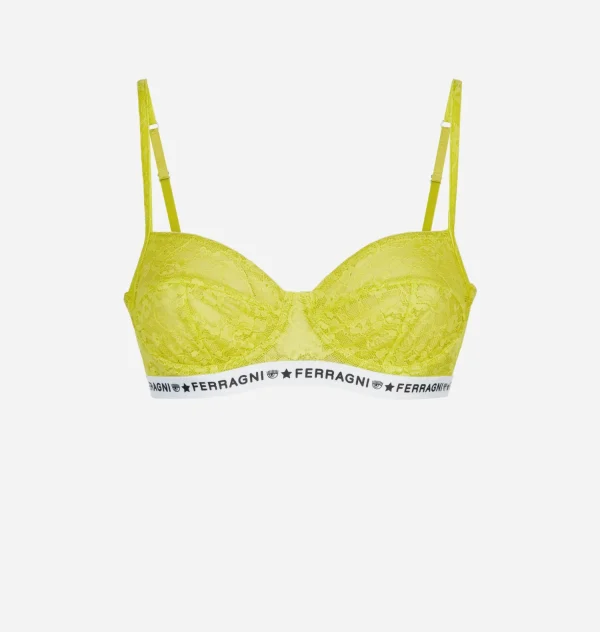 Chiara Ferragni Brand LOGOMANIA LACE BALCONETTE BRA | Underwear