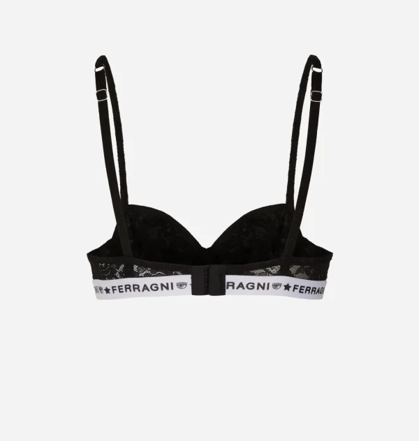 Chiara Ferragni Brand LOGOMANIA LACE BALCONETTE BRA | Underwear