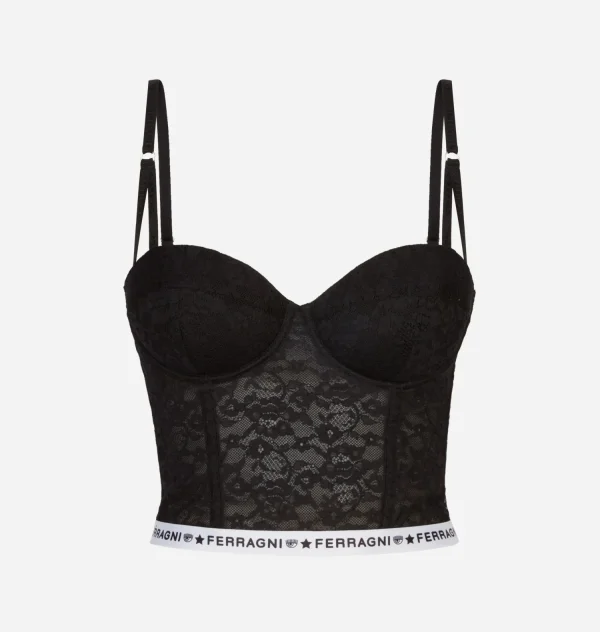 Chiara Ferragni Brand LOGOMANIA LACE CORSET | Underwear