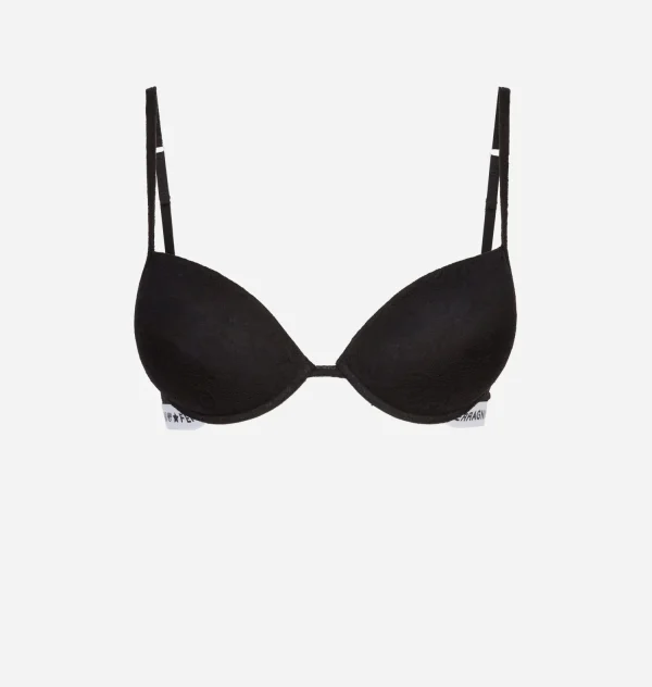 Chiara Ferragni Brand LOGOMANIA LACE PUSH-UP BRA | Underwear
