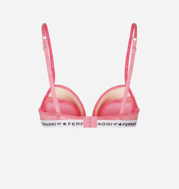 Chiara Ferragni Brand LOGOMANIA LACE PUSH-UP BRA | Underwear