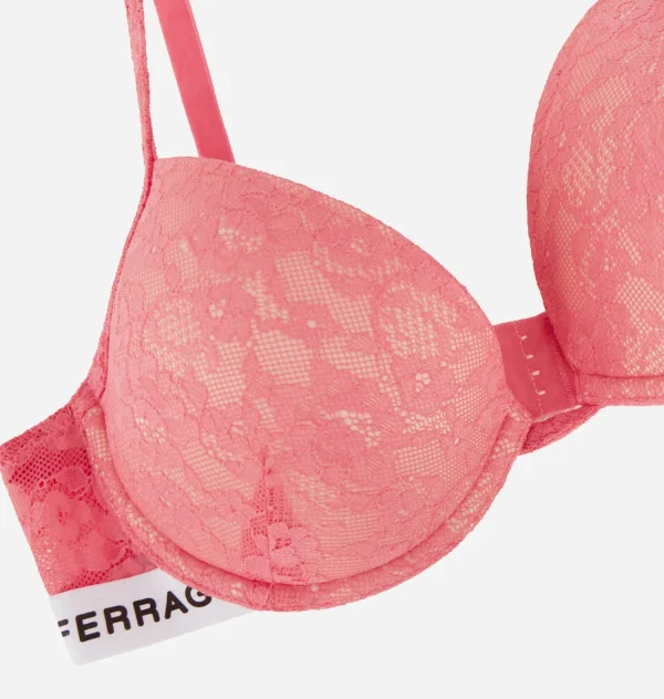 Chiara Ferragni Brand LOGOMANIA LACE PUSH-UP BRA | Underwear