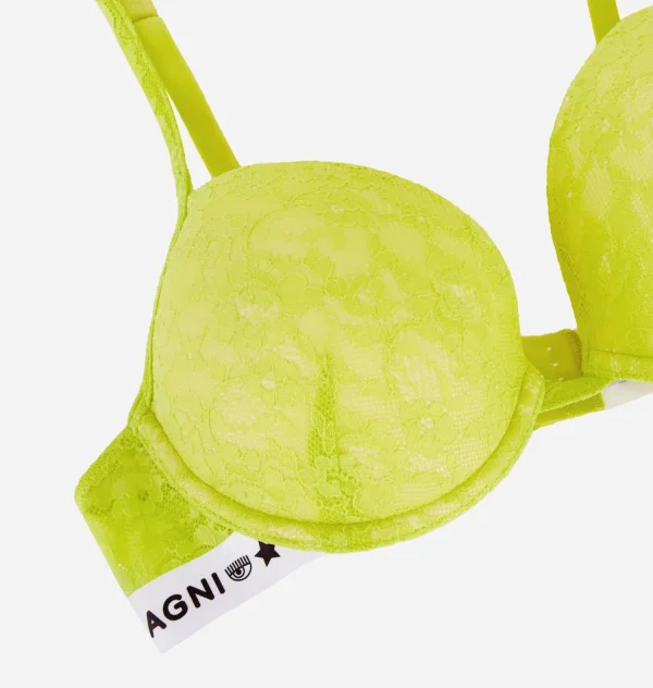 Chiara Ferragni Brand LOGOMANIA LACE PUSH-UP BRA | Underwear