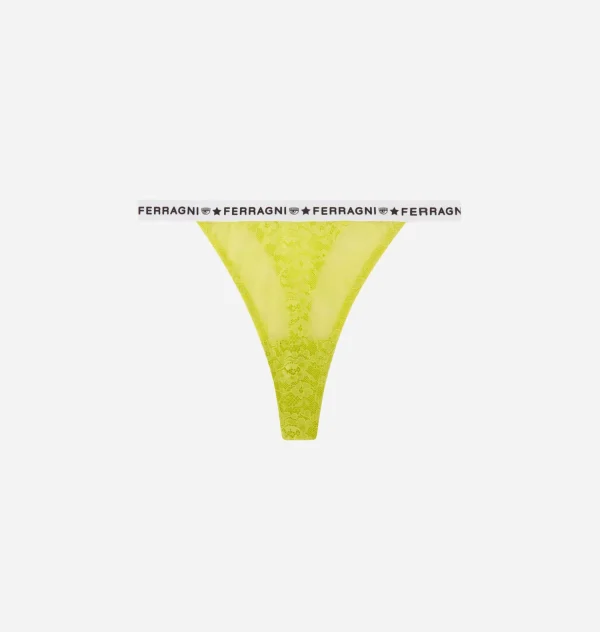 Chiara Ferragni Brand LOGOMANIA LACE THONG | Underwear