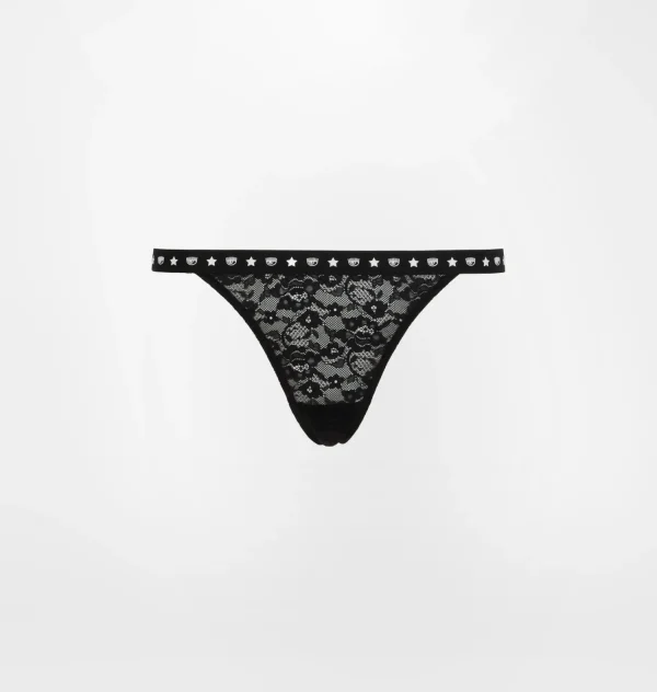 Chiara Ferragni Brand LOGOMANIA LACE THONG | Homewear | Underwear
