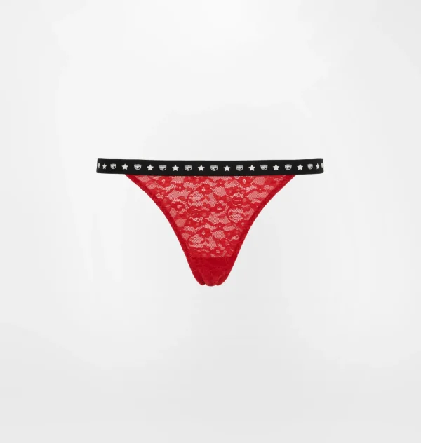 Chiara Ferragni Brand LOGOMANIA LACE THONG | Homewear | Underwear