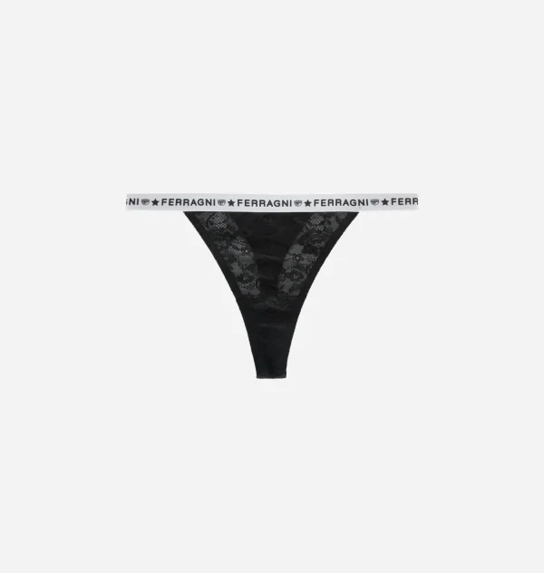 Chiara Ferragni Brand LOGOMANIA LACE THONG | Underwear
