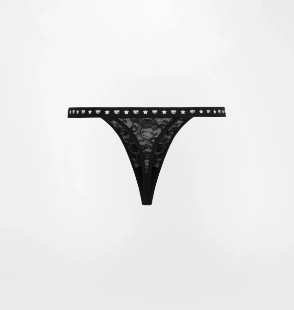Chiara Ferragni Brand LOGOMANIA LACE THONG | Homewear | Underwear