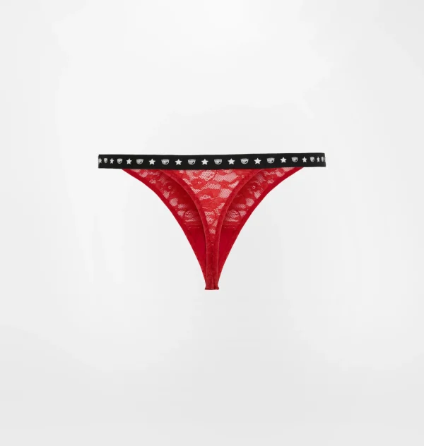 Chiara Ferragni Brand LOGOMANIA LACE THONG | Homewear | Underwear